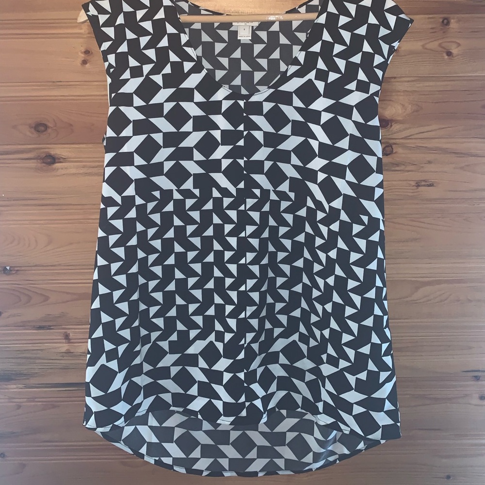 J. Crew Sleeveless Black and White Blouse 6